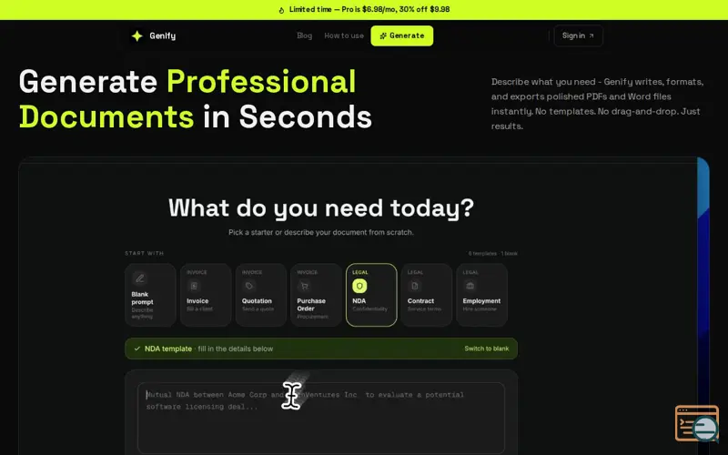 Screenshot of Genify