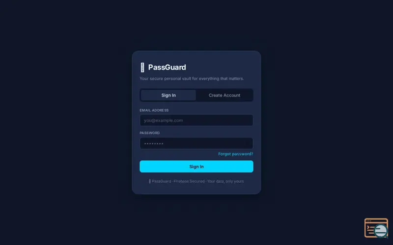 Screenshot of PassGuard