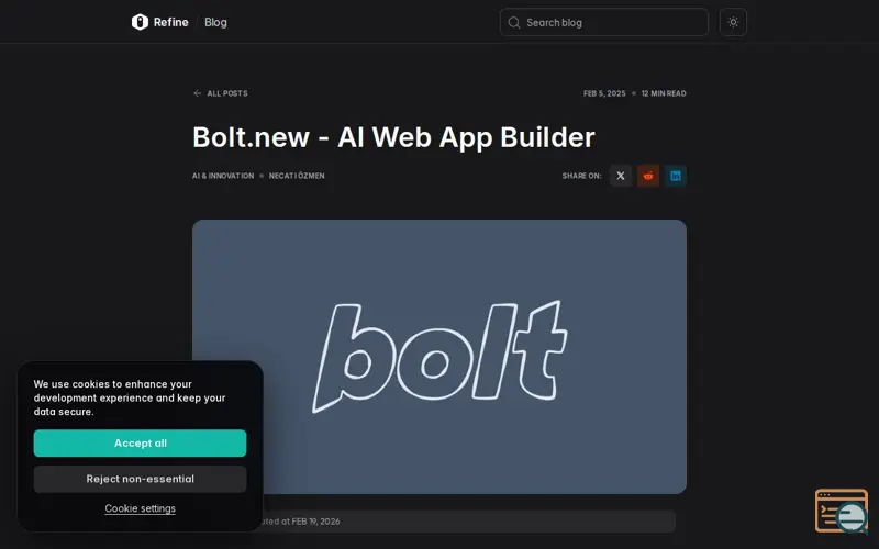Screenshot of Bolt.new