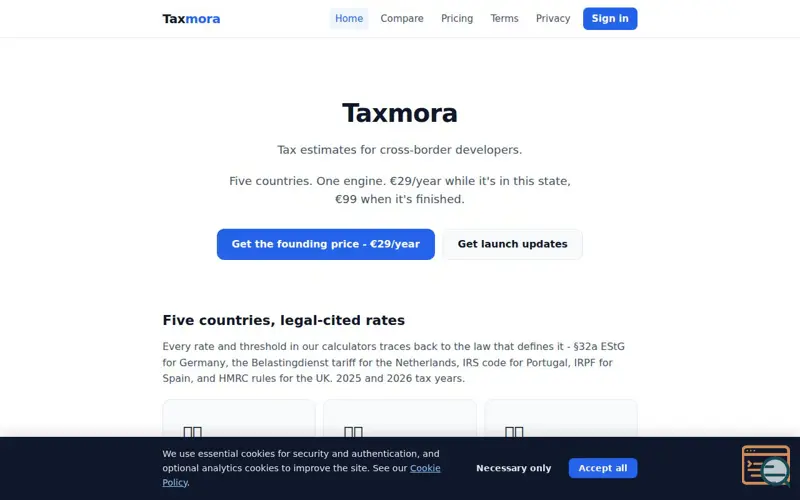 Screenshot of Taxmora
