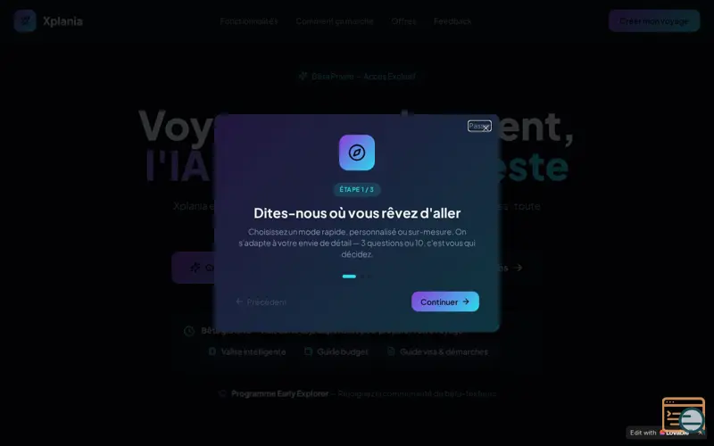 Screenshot of Xplania