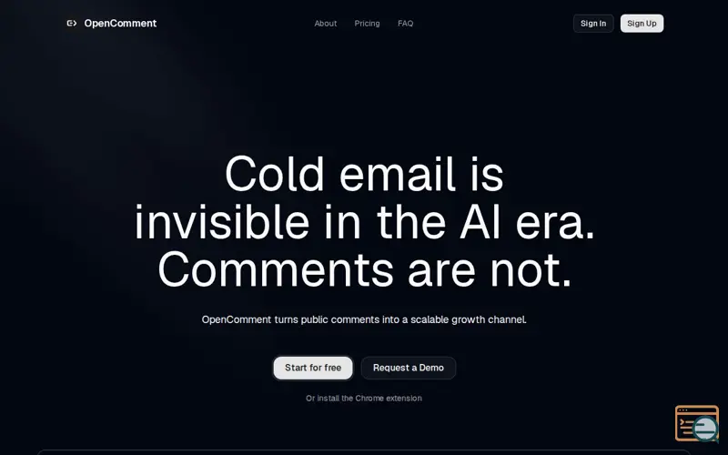 Screenshot of OpenComment AI