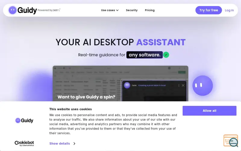 Screenshot of Guidy