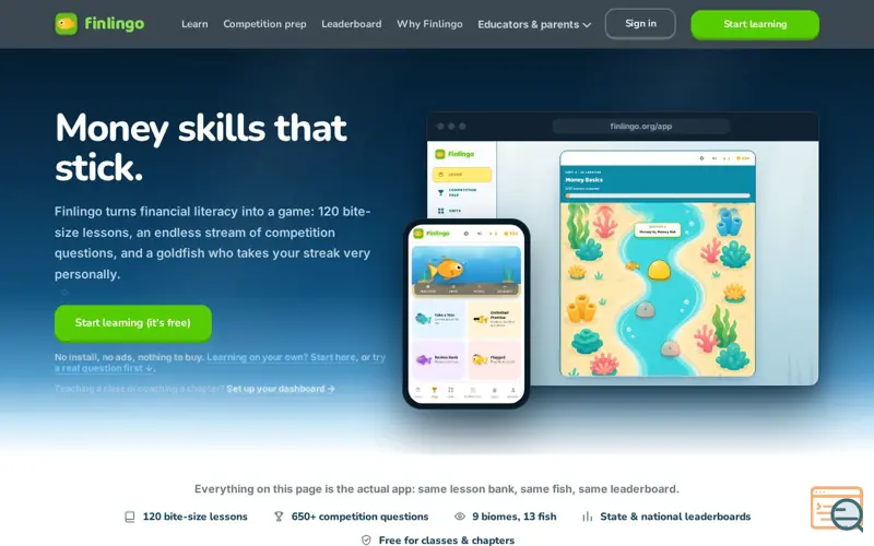 Screenshot of Finlingo