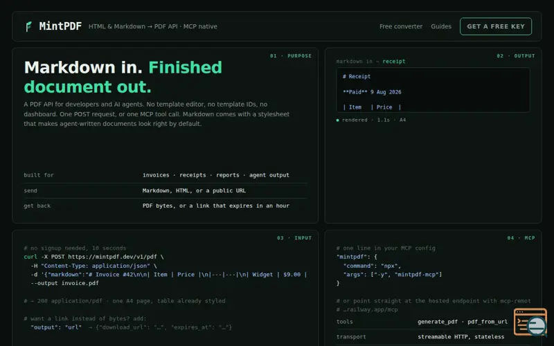 Screenshot of MintPDF