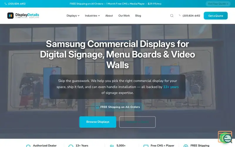 Screenshot of DisplayDetails, a launch using Relate CRM