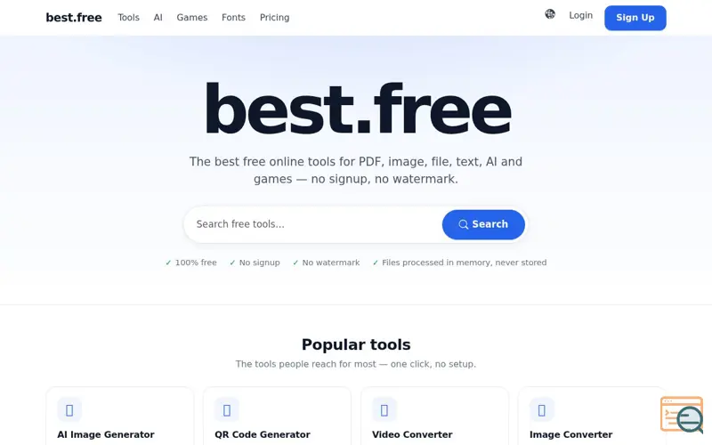 Screenshot of best.free