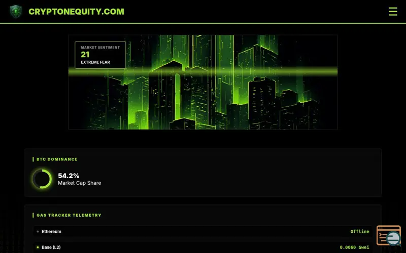 Screenshot of CRYPTONEQUITY