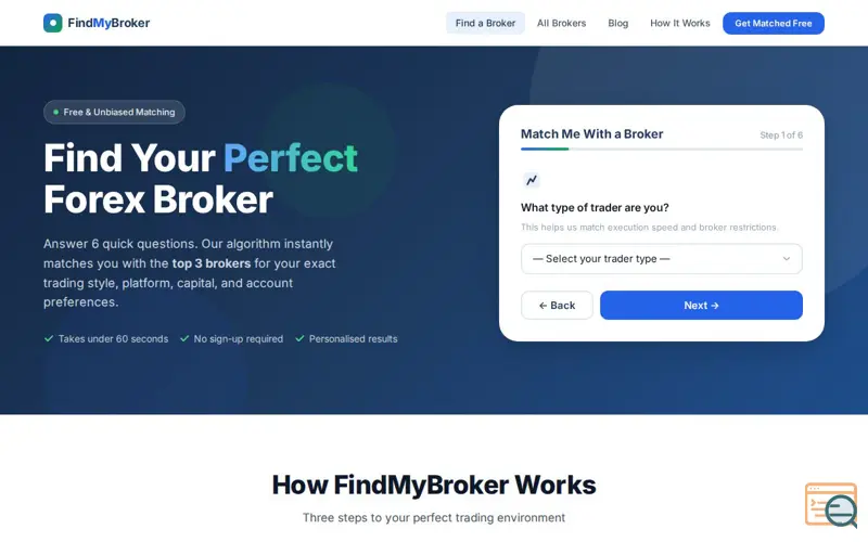 Screenshot of FindMyBroker