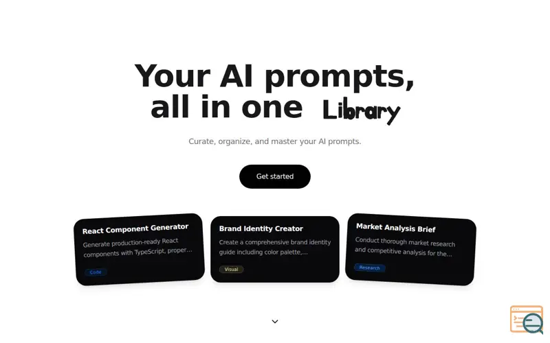 Screenshot of The Prompt Library