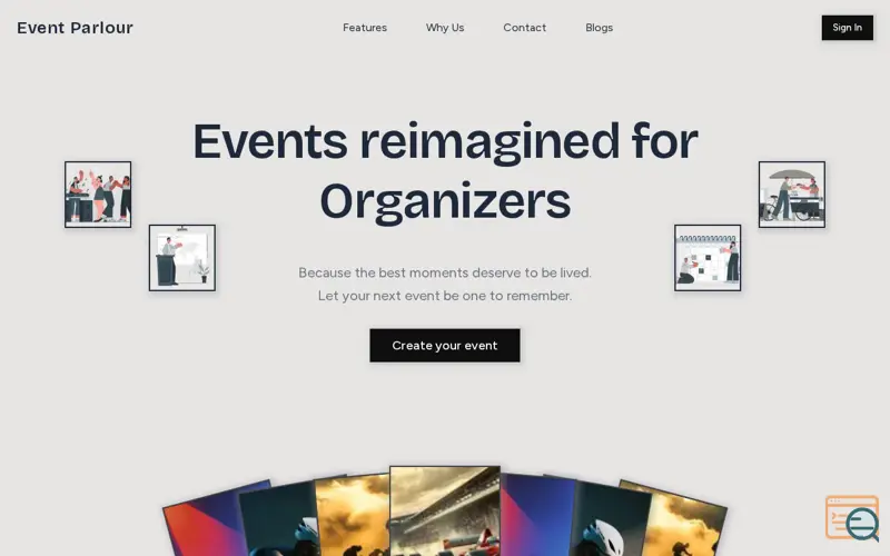 Screenshot of Event Parlour