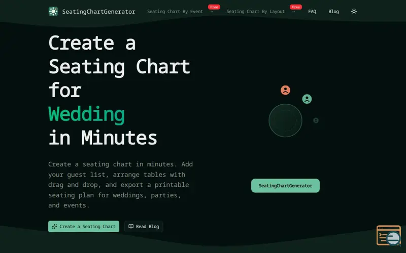 Screenshot of Seating Chart Generator