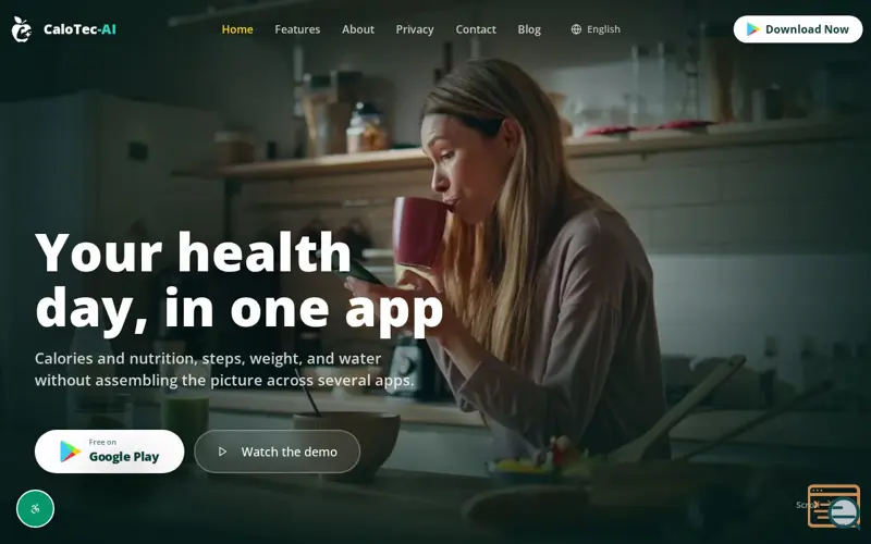 Screenshot of CaloTec