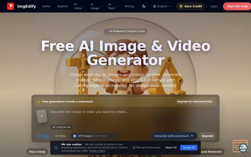 Screenshot of Imgedify