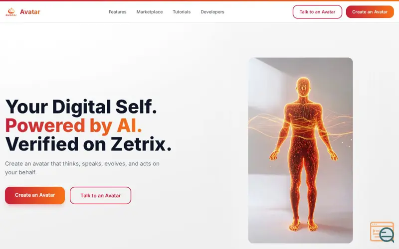 Screenshot of Zetrix Avatar
