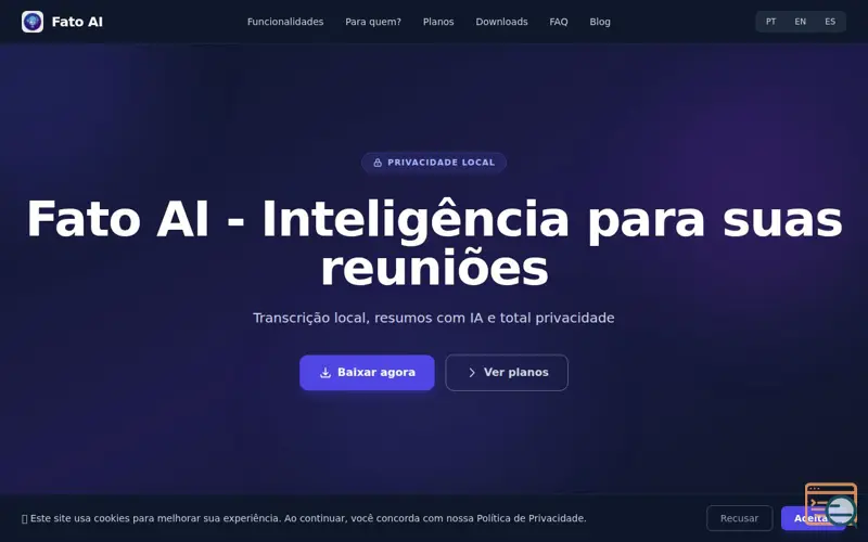 Screenshot of Fato AI