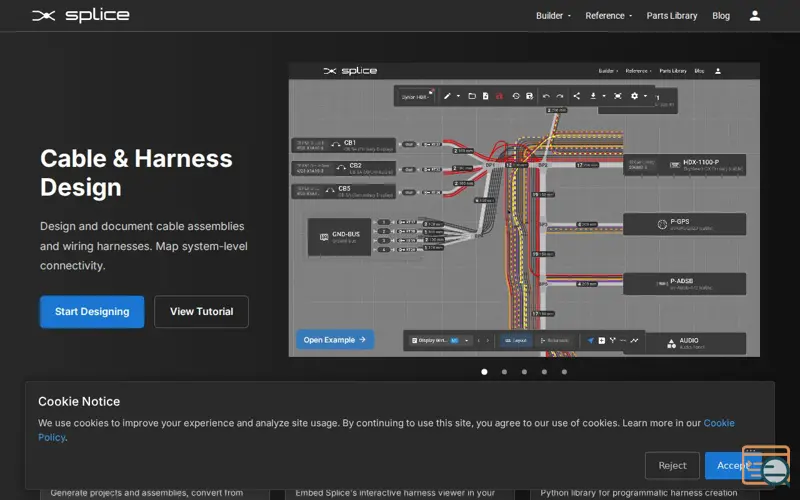 Screenshot of Splice CAD