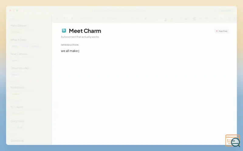 Screenshot of Charm