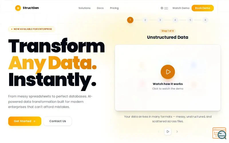 Screenshot of StructGen