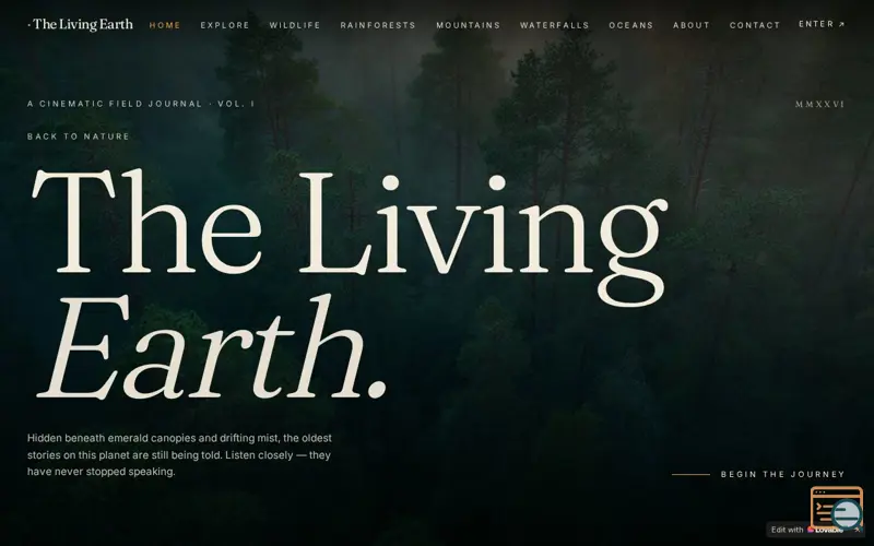 Screenshot of The Living Earth 