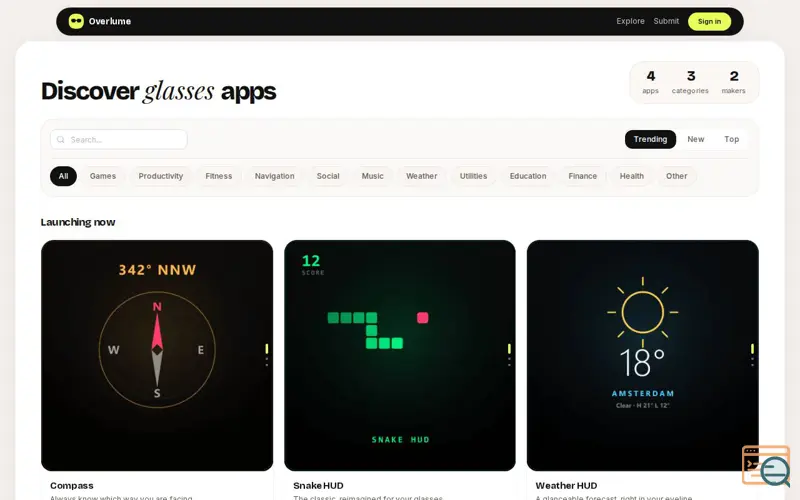 Screenshot of Overlume