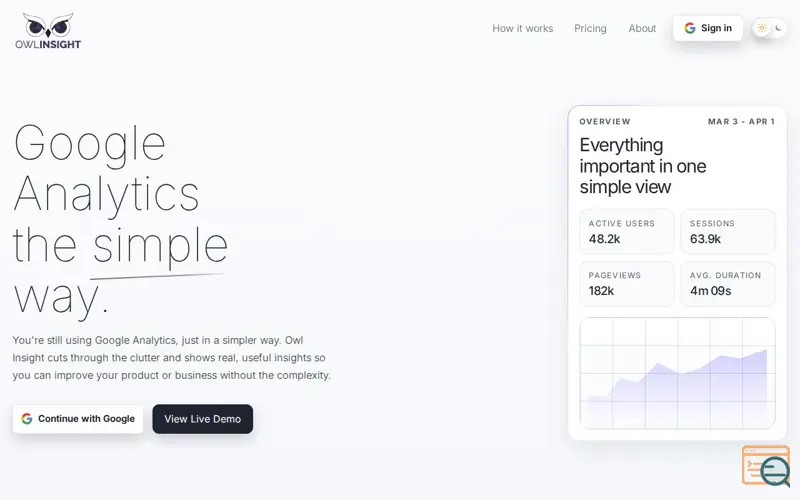 Screenshot of OwlInsight