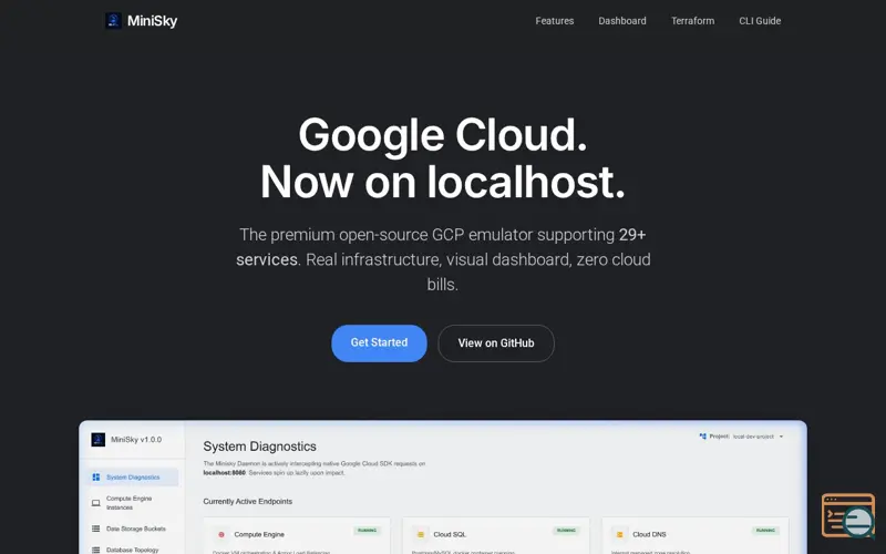 Screenshot of MiniSky