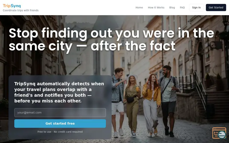 Screenshot of TripSynq