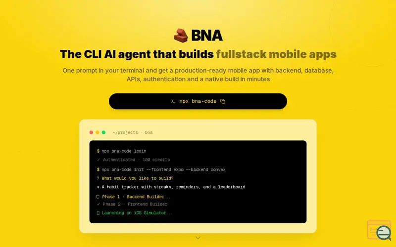 Screenshot of BNA Code