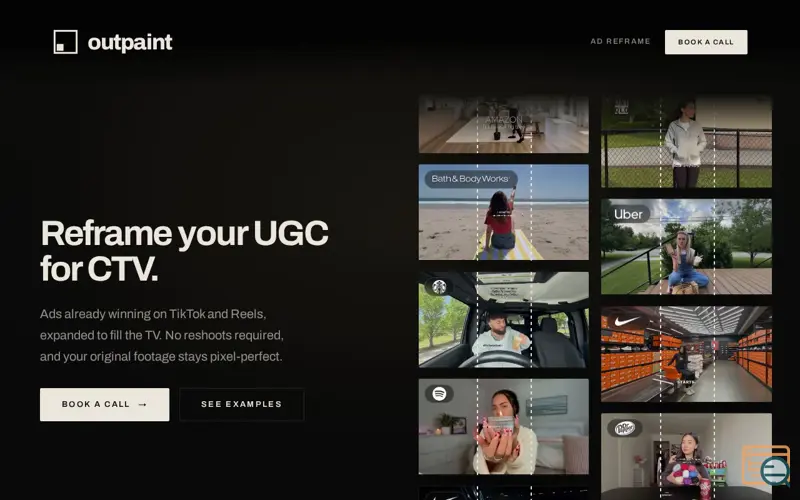 Screenshot of Outpaint.com - Ad Reframe