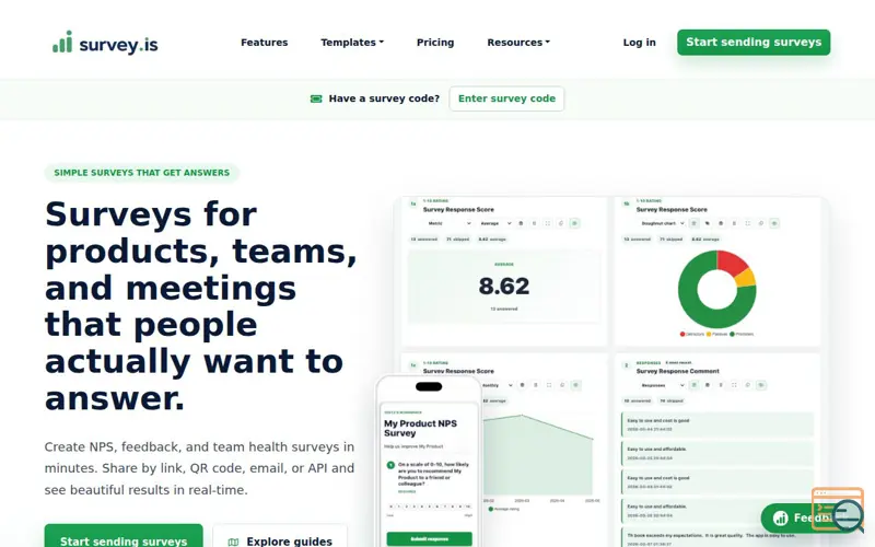 Screenshot of Survey.is