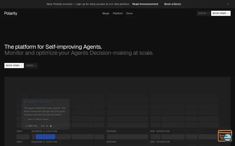 Screenshot of Polarity, a launch using Snitcher