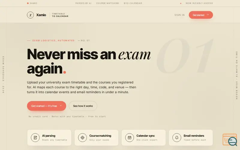 Screenshot of Xamio