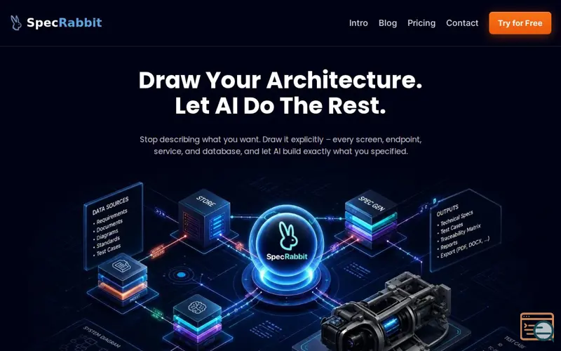 Screenshot of SpecRabbit