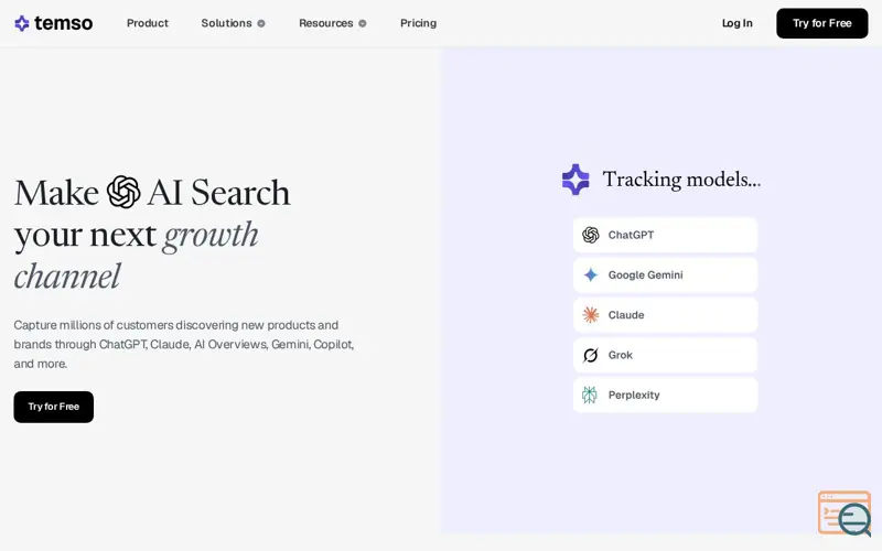 Screenshot of Temso AI