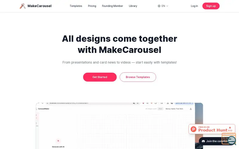 Screenshot of MakeCarousel