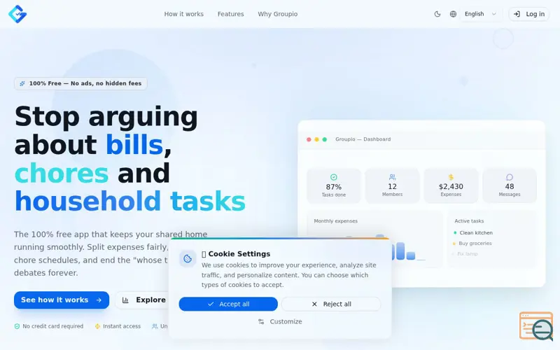 Screenshot of Groupio