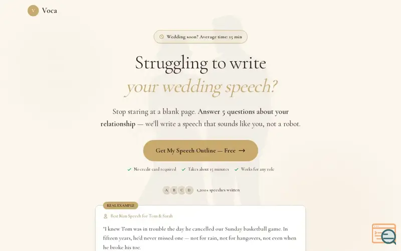 Screenshot of Voca