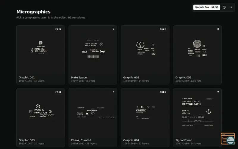 Screenshot of Micrographics