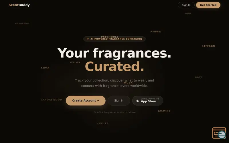 Screenshot of ScentBuddy
