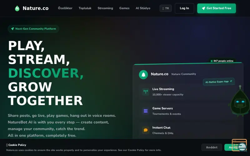 Screenshot of Natureco, a launch using ipify