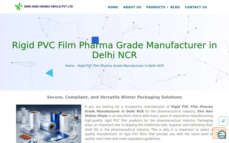 Screenshot of Rigid PVC Film Pharma Grade in Delhi NCR