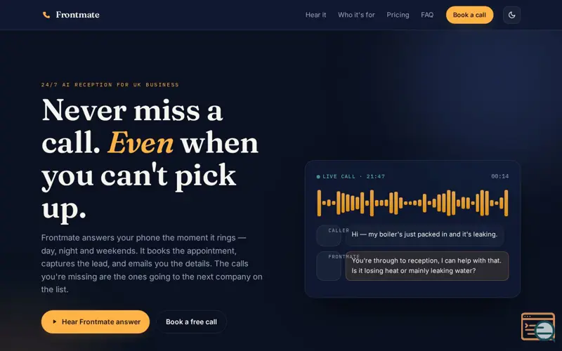 Screenshot of Frontmate