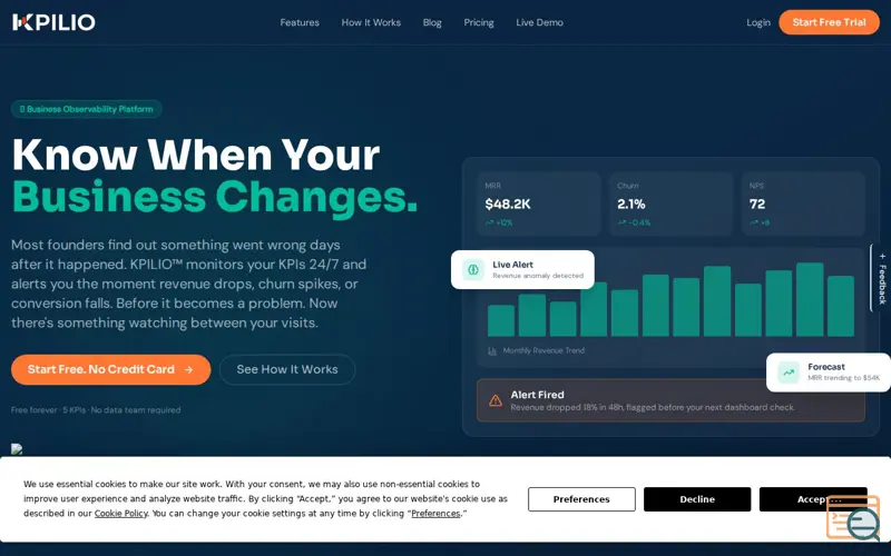 Screenshot of KPILIO