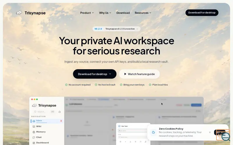 Screenshot of Trisynapse