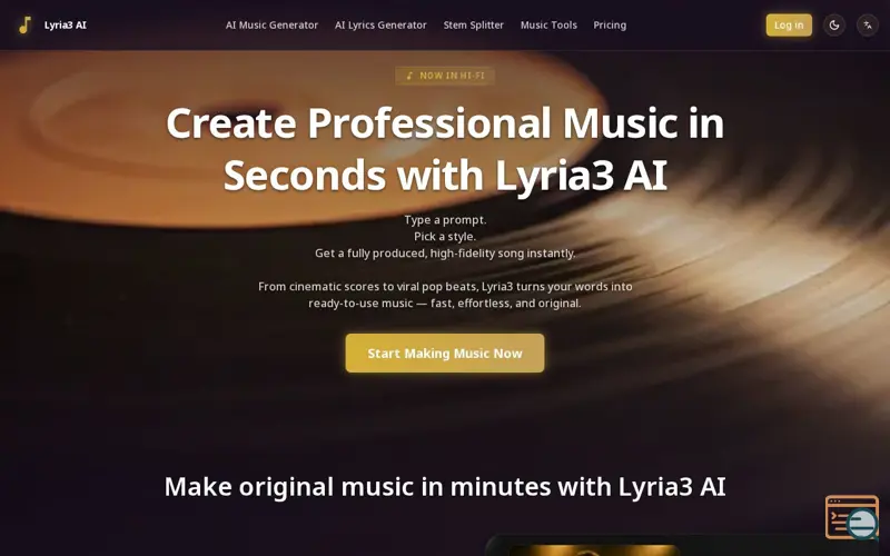 Screenshot of Lyria3 AI