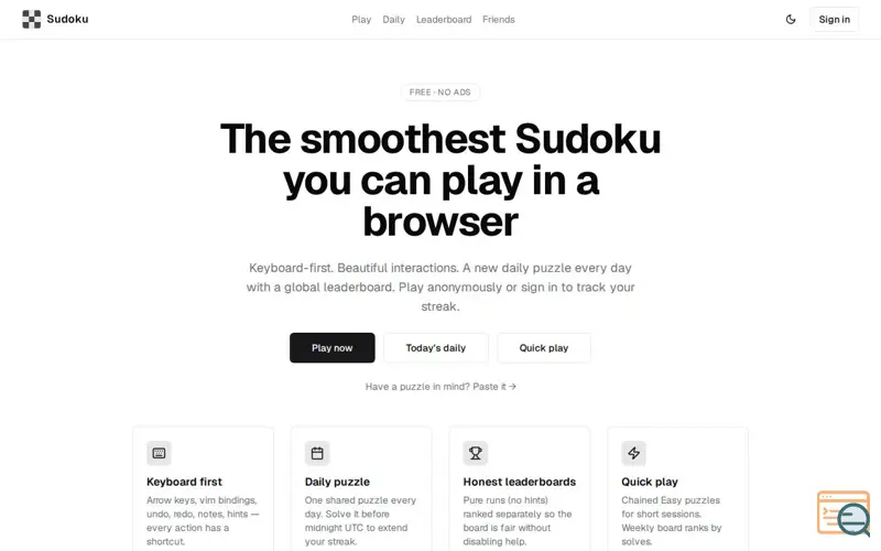 Screenshot of Kodiak Sudoku