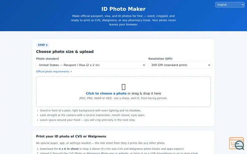 Screenshot of ID Photo Maker