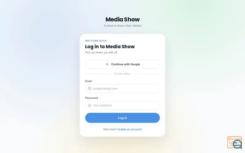 Screenshot of Media Show — A Kinder Feed