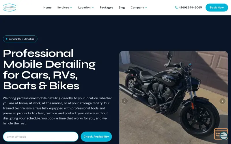 Screenshot of Mobile Detailing Expert
